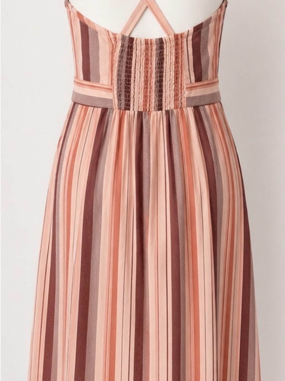 a.n.a Pink and Cream Striped Button-Front Maxi Dress - Picture 2 of 7